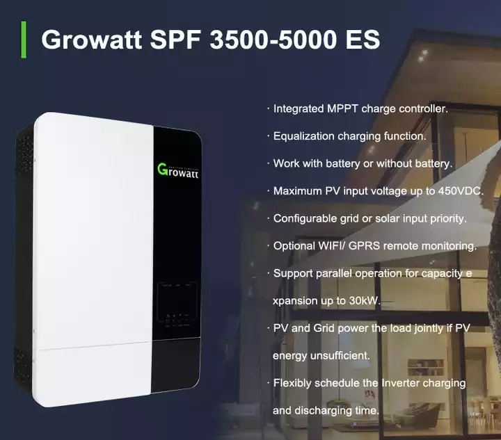 Inversor híbrido solar de 5000ES SPF 5000 ES picovoltio del silicio monocristalino 3500w 5000w de la rejilla