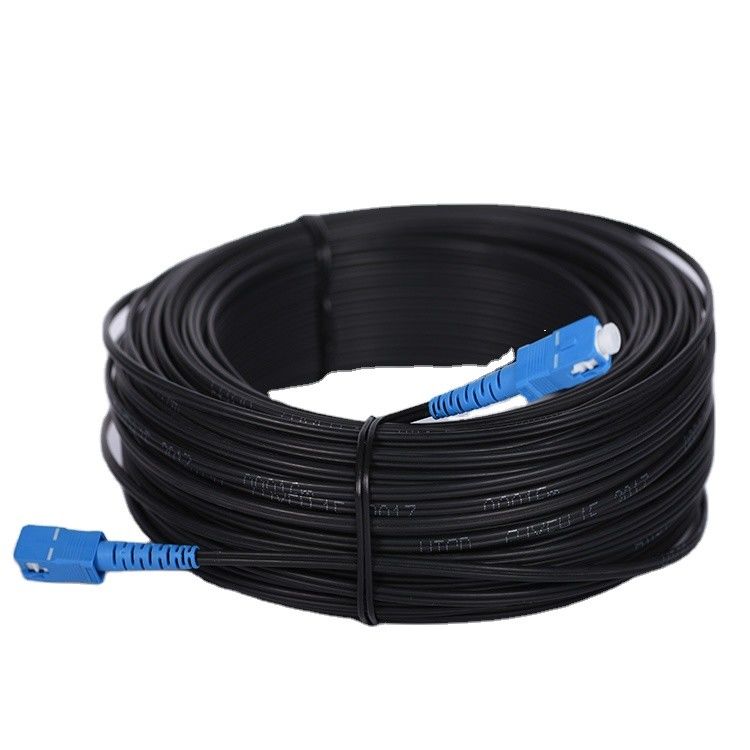 el 100M 1 alambre de acero al aire libre interior del cable de fribra óptica G657A FRP de la base los 8.5kg/km