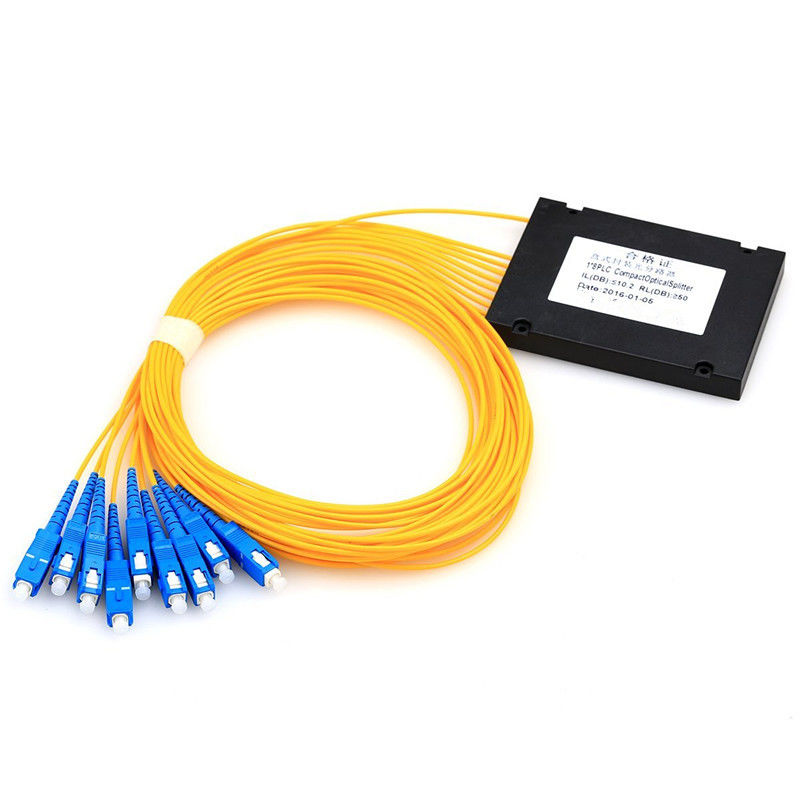 ABS de fibra óptica del divisor 1x8 del PLC de FTTB FTTH SC/UPC encajonado