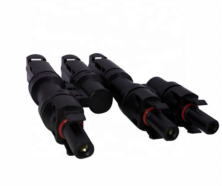 Tipo de T - 2 a 1 conector solar 1000V/1500V IP68 del picovoltio para el sistema eléctrico solar