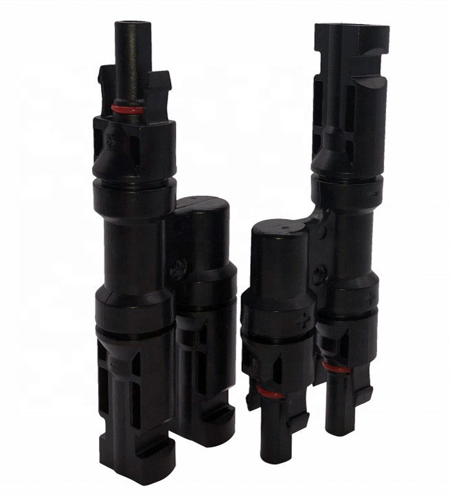 Tipo de T - 2 a 1 conector solar 1000V/1500V IP68 del picovoltio para el sistema eléctrico solar