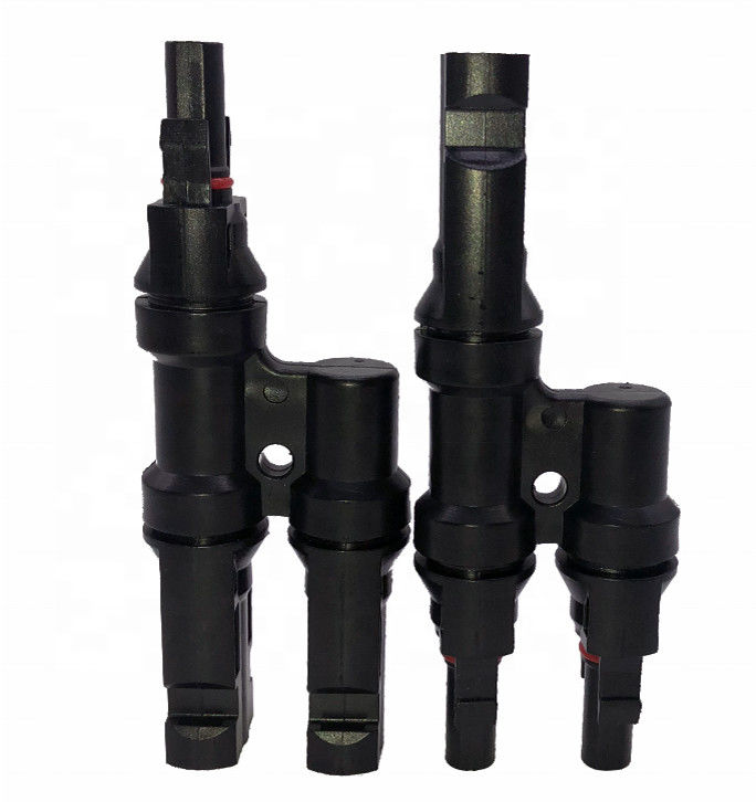 Tipo de T - 2 a 1 conector solar 1000V/1500V IP68 del picovoltio para el sistema eléctrico solar