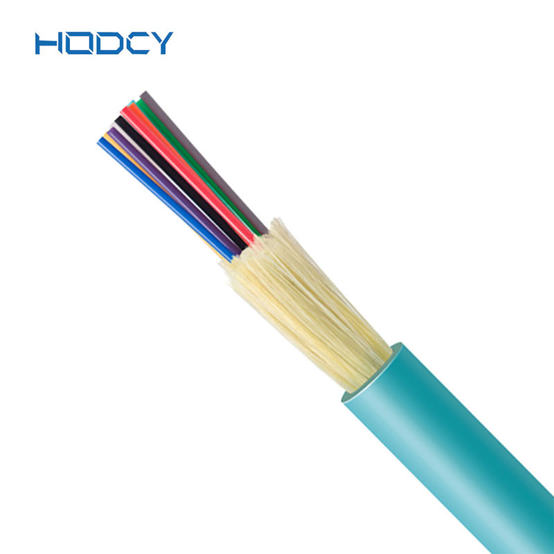 cable Aqua Color de la fibra con varios modos de funcionamiento del cable de fribra óptica interior/OM4 OM3 de 0.9m m