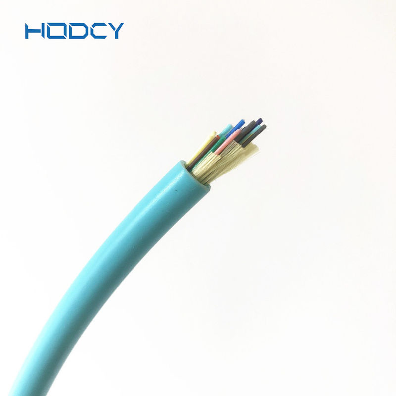 cable Aqua Color de la fibra con varios modos de funcionamiento del cable de fribra óptica interior/OM4 OM3 de 0.9m m