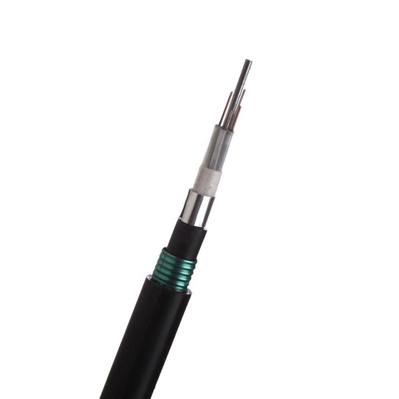 Roedor anti del cable de fribra óptica del doble PE de la cinta de acero al aire libre subterráneo acorazada del doble