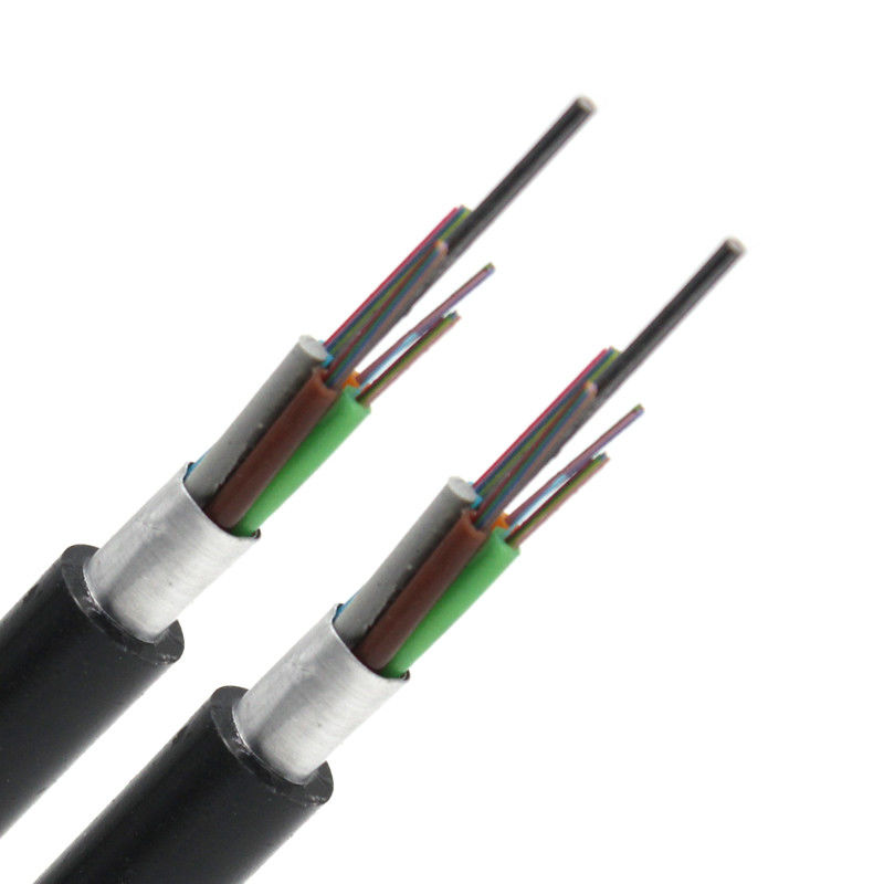 Cable de fribra óptica acorazado del solo modo de la base de GYTA 12 con la chaqueta del PE