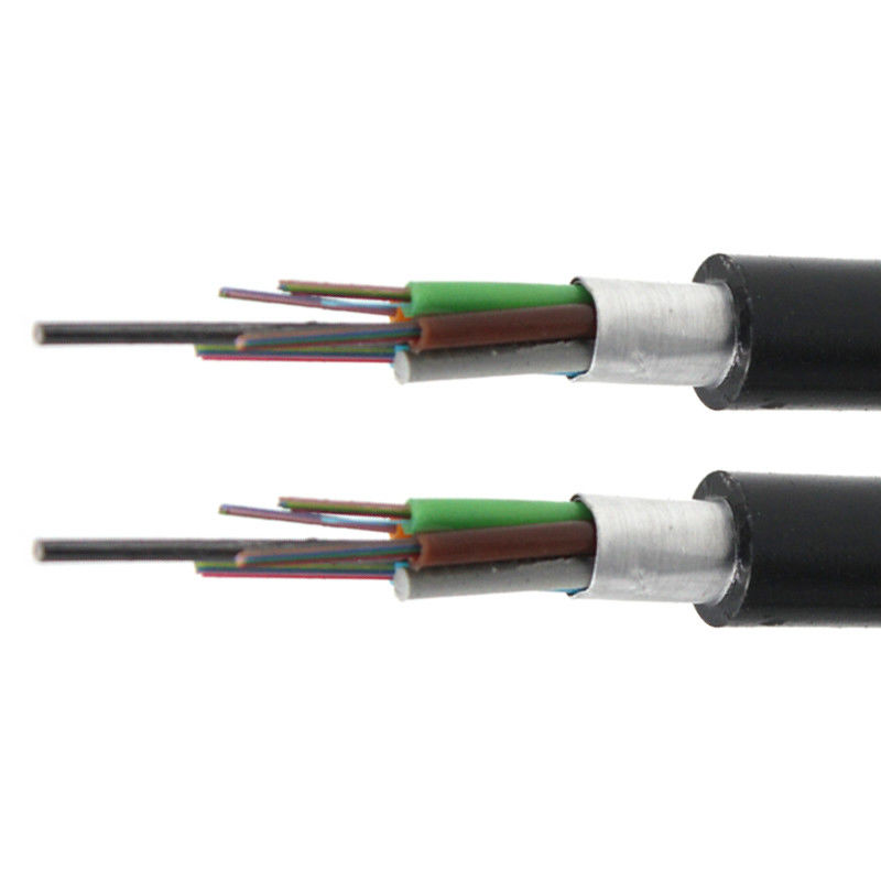Base al aire libre acorazada G652D los 250μm del cable de fribra óptica GYTA 2-288 del solo modo