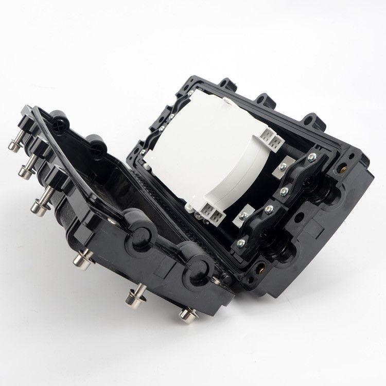 3 en 3 fuera del empalme Tray Enclosure de la fibra de en línea 48 corazones, caja común 1.5kg de la fibra óptica horizontal