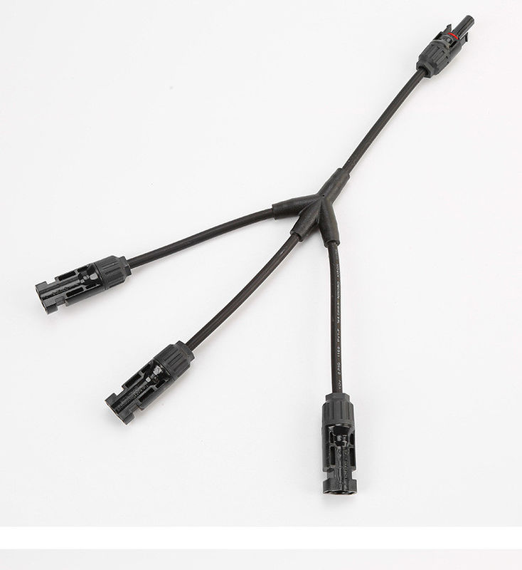 Tipo 3 cable de la rama MC4 Y del conector de cable del adaptador IP68 2 de alambre del panel solar de la manera