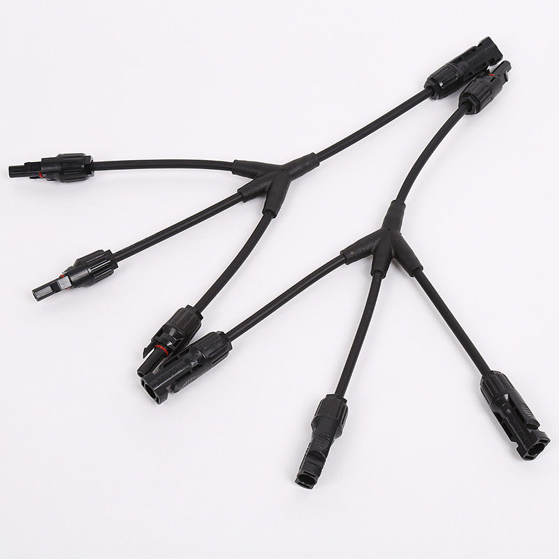 Tipo 3 cable de la rama MC4 Y del conector de cable del adaptador IP68 2 de alambre del panel solar de la manera