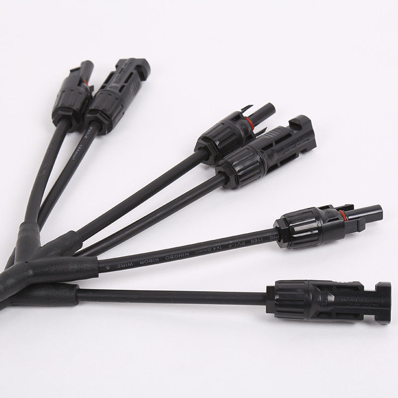 Tipo 3 cable de la rama MC4 Y del conector de cable del adaptador IP68 2 de alambre del panel solar de la manera