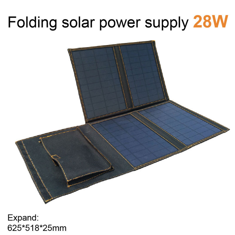 Carga al aire libre solar del panel 5V del pequeño plegamiento portátil de la prenda impermeable de 28W que acampa 24W