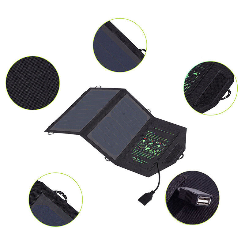 Cargador solar plegable al aire libre 5V portátil 10W 300g del teléfono móvil del panel del picovoltio