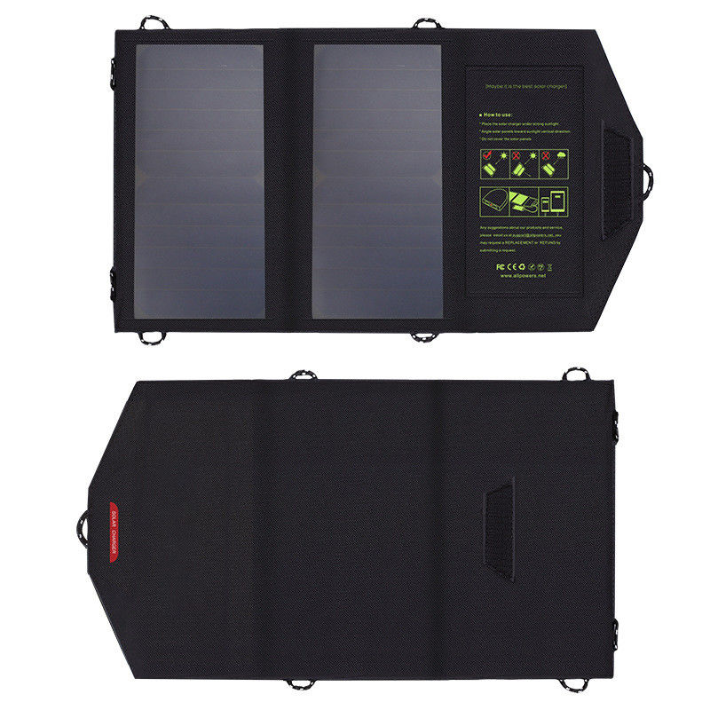 Cargador solar plegable al aire libre 5V portátil 10W 300g del teléfono móvil del panel del picovoltio
