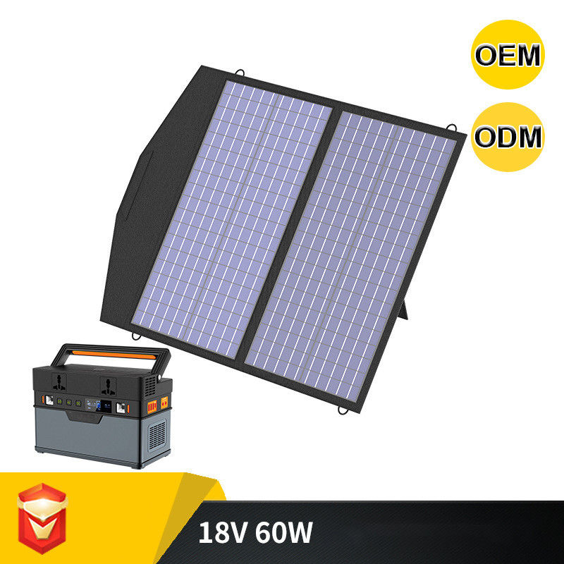 Banco impermeable solar portátil plegable 18VDC 3A de la energía solar del cargador 60W del panel del picovoltio