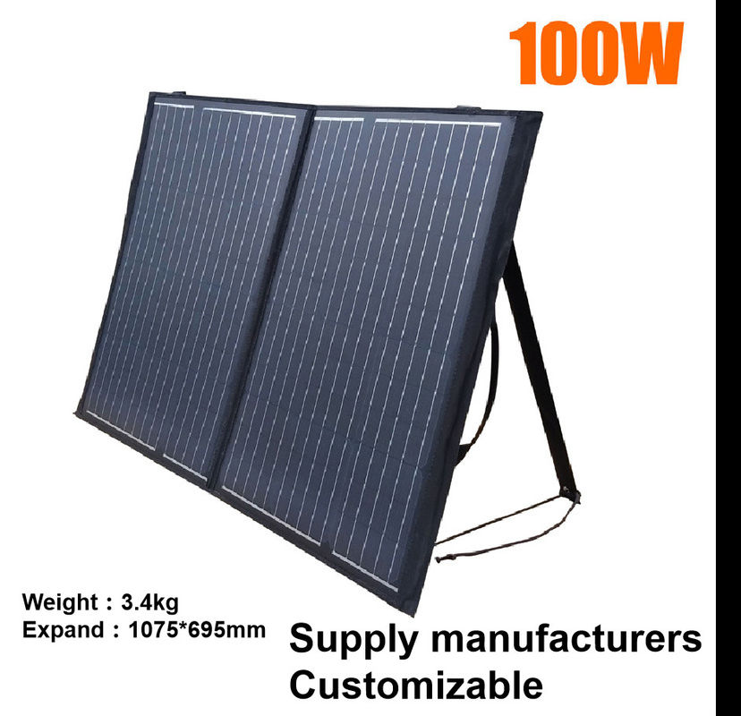 Plegamiento portátil dual 2 del picovoltio del cargador solar impermeable 100w 5V 2.1A USB del panel