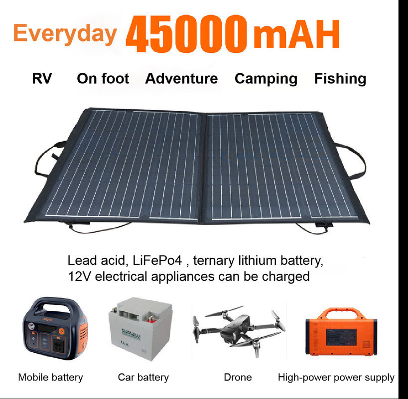 Plegamiento portátil dual 2 del picovoltio del cargador solar impermeable 100w 5V 2.1A USB del panel