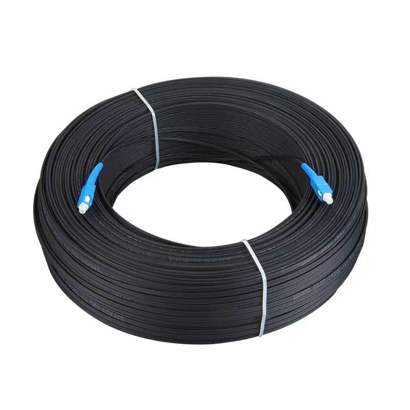 Fibra al cable casero, cable de fribra óptica de FTTH del SC 1F-4F de los 8.5kg/km