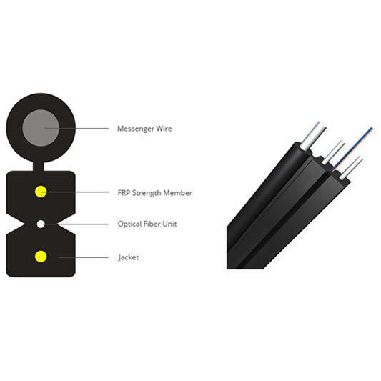 Cordón de remiendo del cable de fribra óptica del descenso del SC UPC FTTH G657A2 autosuficiente