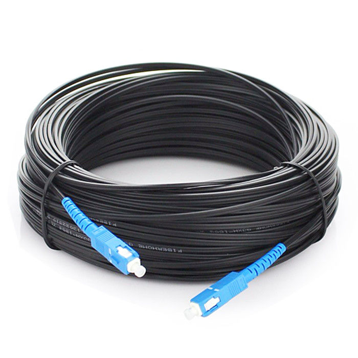 Cordón de remiendo del cable de fribra óptica del descenso del SC UPC FTTH G657A2 autosuficiente