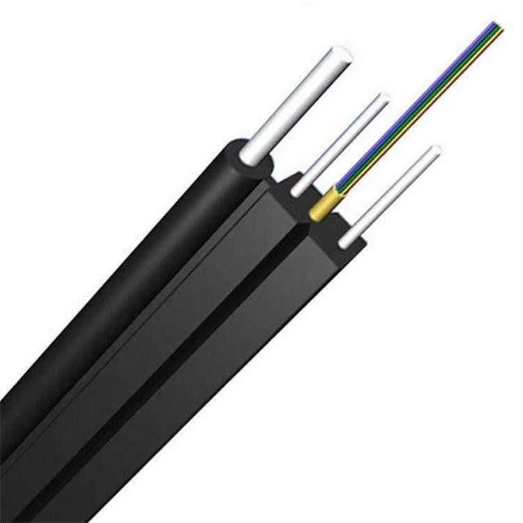 FTTH al aire libre caen el tipo plano solo modo del cable de fribra óptica los 2km G657A1 LSZH