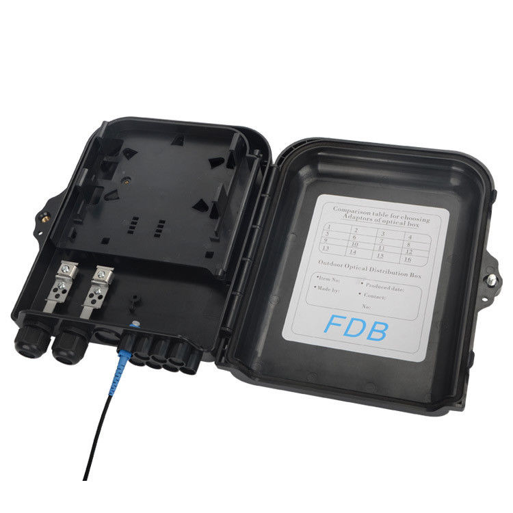 Caja al aire libre 1.8KG del divisor de los corazones 1x16 FTTH de la caja de distribución de la fibra óptica 16