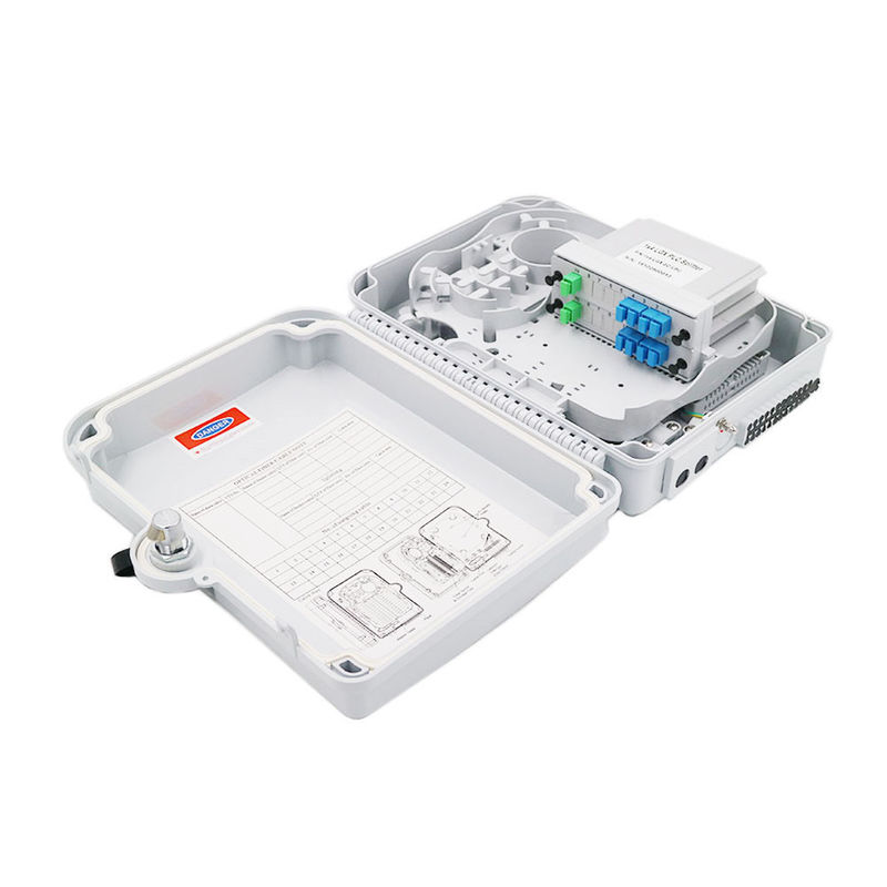 Prenda impermeable al aire libre de la caja de fibra óptica del divisor del PLC del 1:8 de 12 bases para las redes de CATV