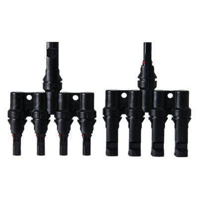Conector masculino y femenino del panel solar de la rama del conector de cable 30A 1000V MC4 T