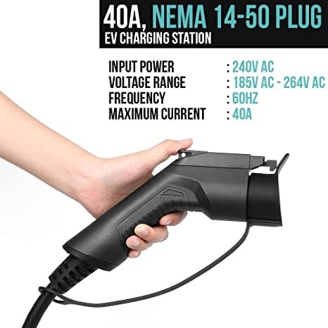 240V 9.6kW 40 estación portátil del cargador del nivel 2 EV del amperio con el enchufe
