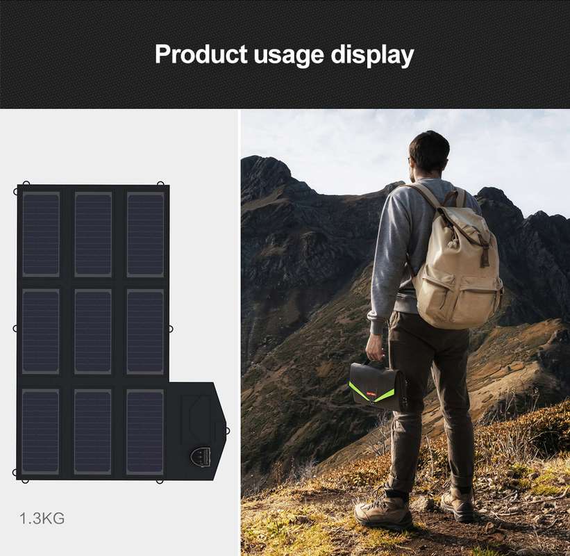 cuaderno compatible del sistema 70W del panel solar del puerto paralelo plegable de energía solar del cargador 5V USB