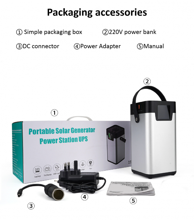 generador solar comercial port&aacute;til de la central el&eacute;ctrica del litio 54000mah 200W 220V 3